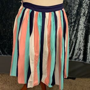 Striped vintage reproduction swing skirt